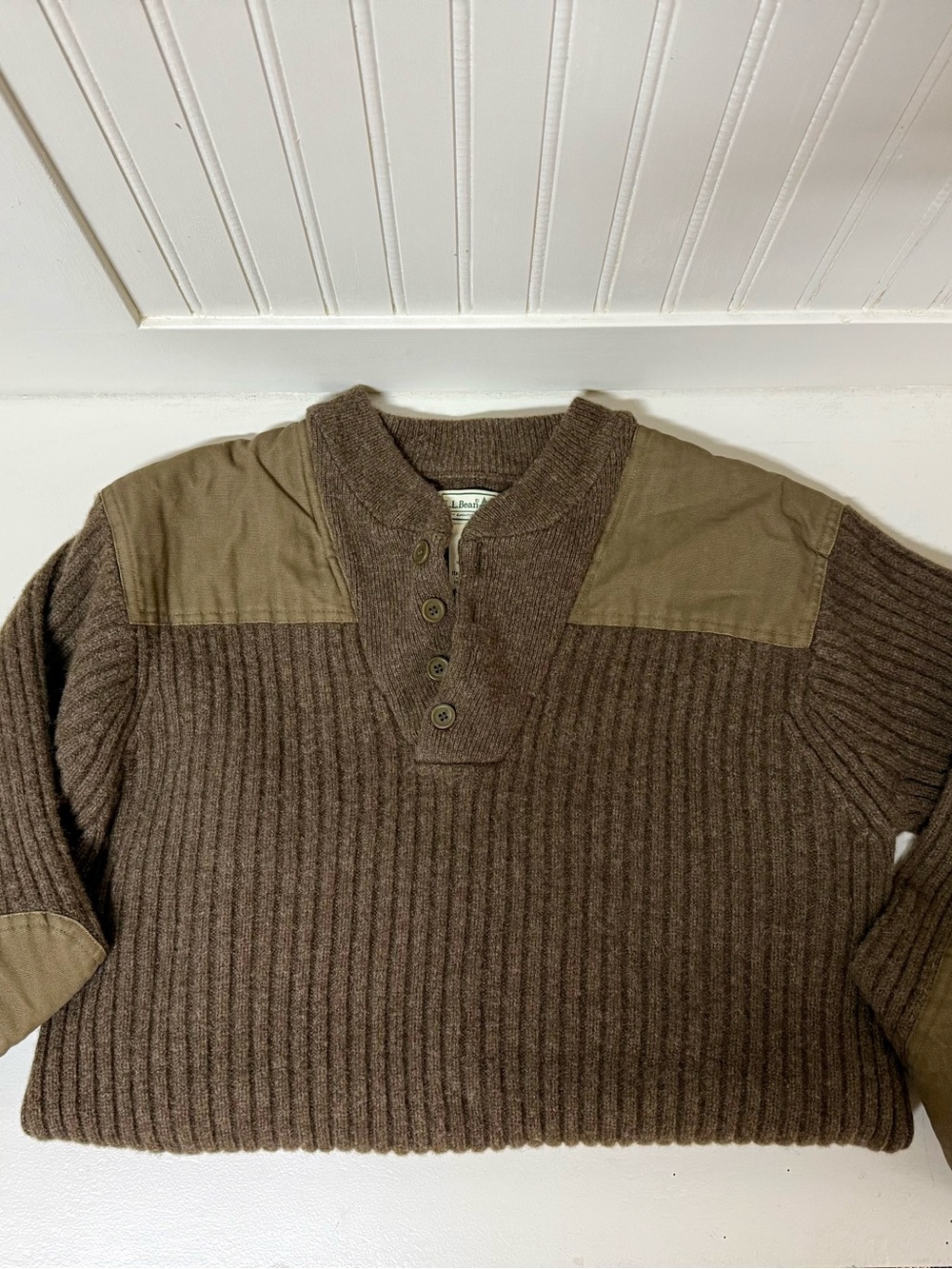 LL Bean Size Medium- Men's Merino Commando Sweater